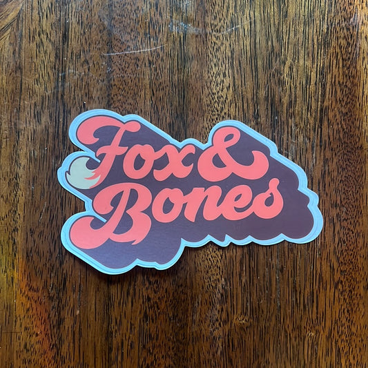 Die Cut Fox and Bones sticker